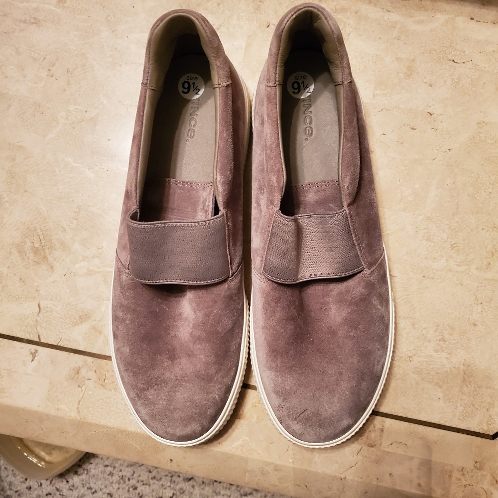 Vince Taupe Suede Slip-On Sneaker